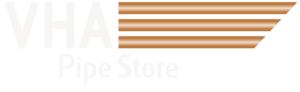 VHA Pipe Store logo valkoisella tekstillä